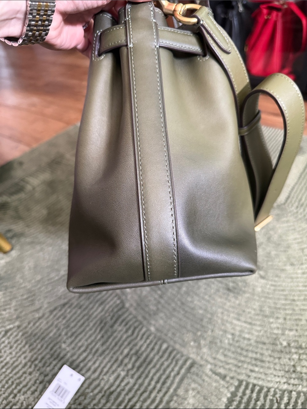 COACH Olive Green Soft Empire Carryall 40 - Picture 4 of 10